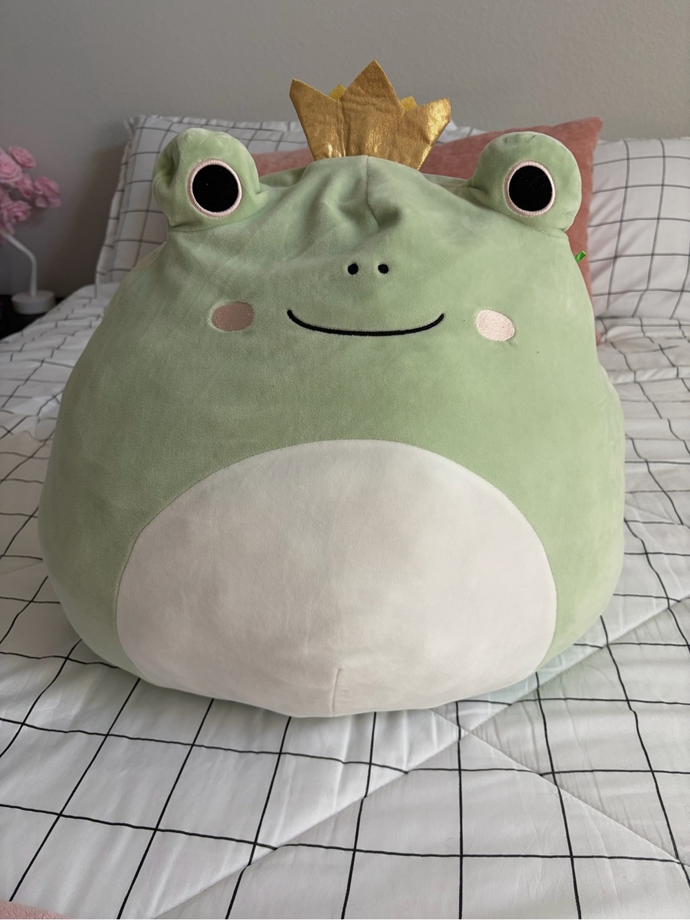 Baratelli the prince frog Squishmallow with Gold Crown